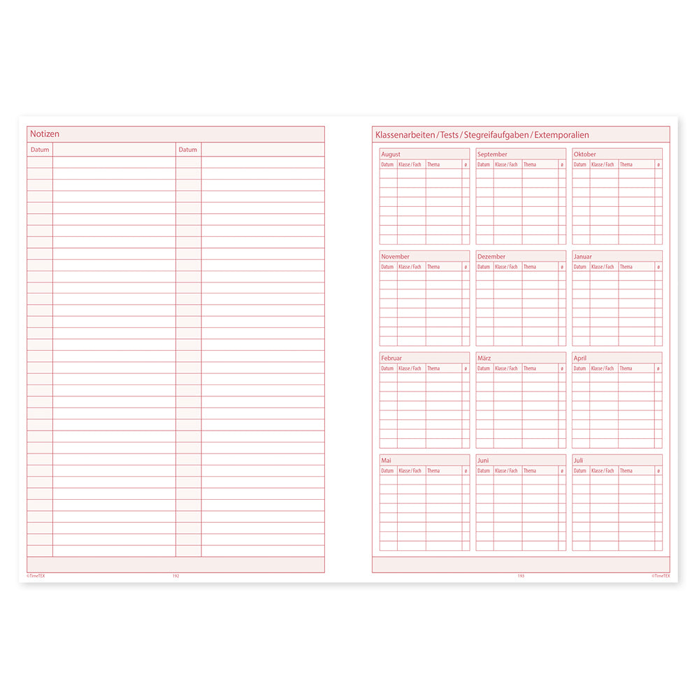 TimeTEX System-Schulplaner A4-Plus Gelb - Schuljahr 2026/2027 - Lehrerkalender mit breitem Verschlussgummi (Kopie)